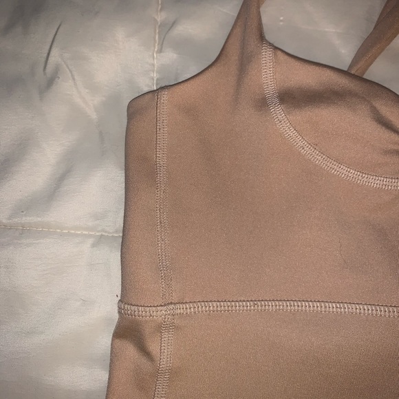 Mila Yoga Wear Top, Large Nude Bra Top, Tie Back - Picture 6 of 11